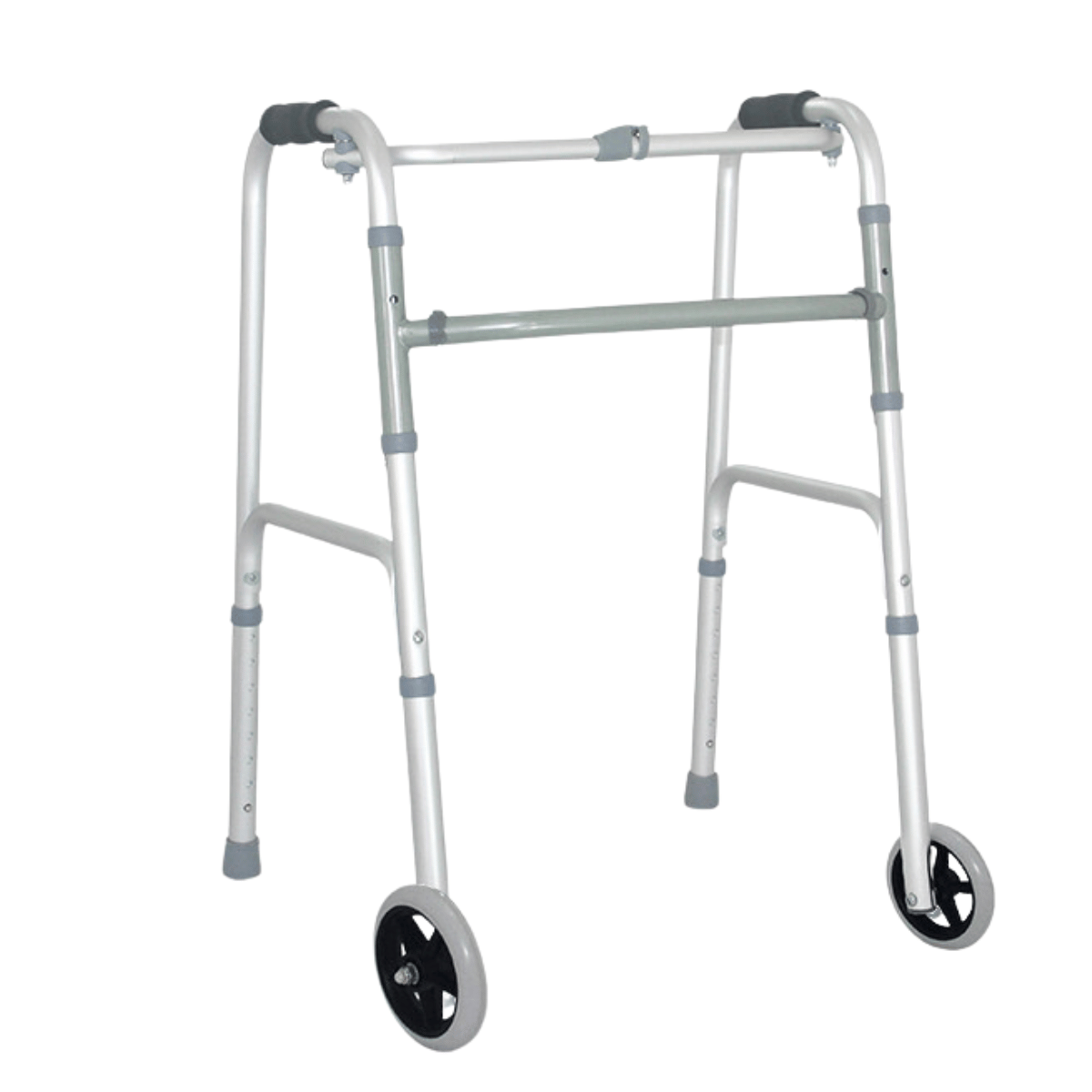"walking aid with wheels for the people having difficulties to walk steadily."