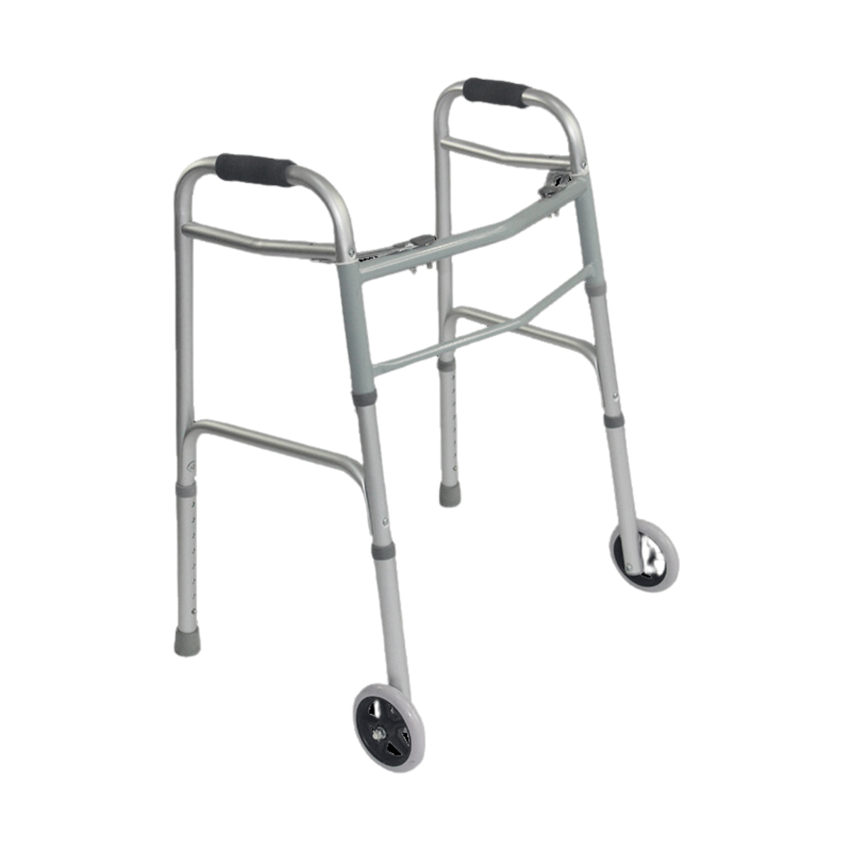 "walking aid with wheels folding to provide comfort of walking to short distances to people having walking difficulties"
