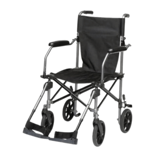 "travelite foldable wheelchair is a lightweight yet sturdy aluminum transport chair for individuals with walking disabilities."