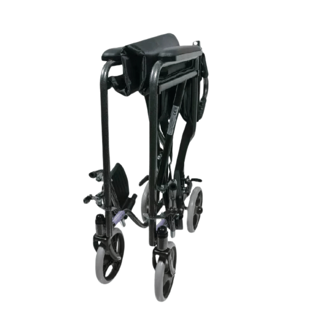 "travelite foldable wheelchair is a lightweight yet sturdy aluminum transport chair for individuals with walking disabilities."